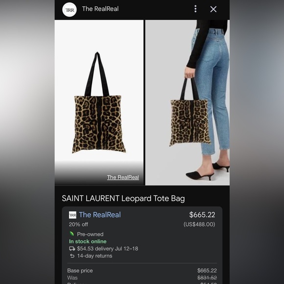 Yes Saint Laurent leopard tote bag 🐆 - Picture 9 of 10